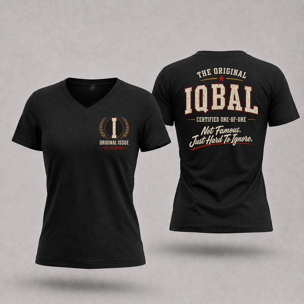 IQBAL W65-F6-168 – Personalized Original Issue Apparel “The Original NAME Certified One-of-One"