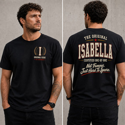 ISABELLA W65-F6-168 – Personalized Original Issue Apparel “The Original NAME Certified One-of-One"