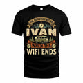 IVAN TT898-K6-229 – Personalized Funny Camping Quote Apparel “The Adventure Begins When The WiFi Ends”