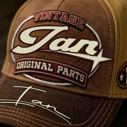 IAN TC02 HH79  Personalized Name Baseball Cap, Vintage Retro Hat, Custom Gift for Him & Her
