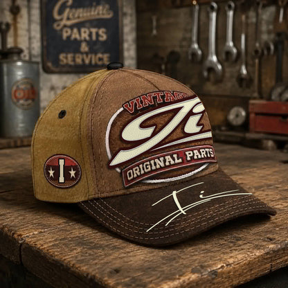 II TC02 HH79  Personalized Name Baseball Cap, Vintage Retro Hat, Custom Gift for Him & Her