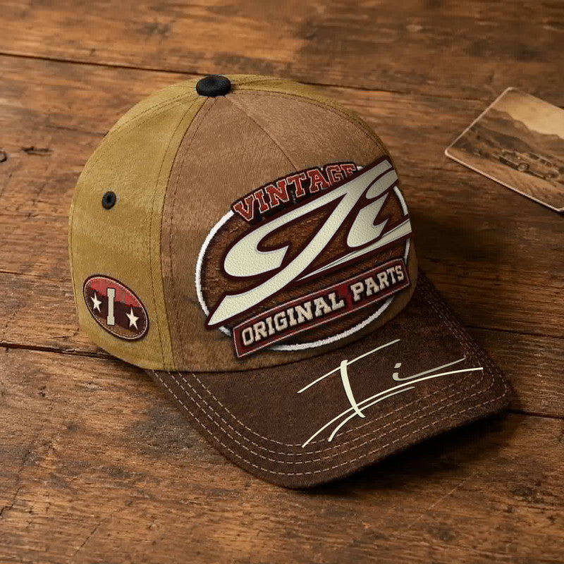 II TC02 HH79  Personalized Name Baseball Cap, Vintage Retro Hat, Custom Gift for Him & Her