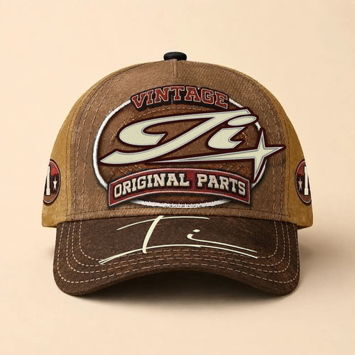 II TC02 HH79  Personalized Name Baseball Cap, Vintage Retro Hat, Custom Gift for Him & Her