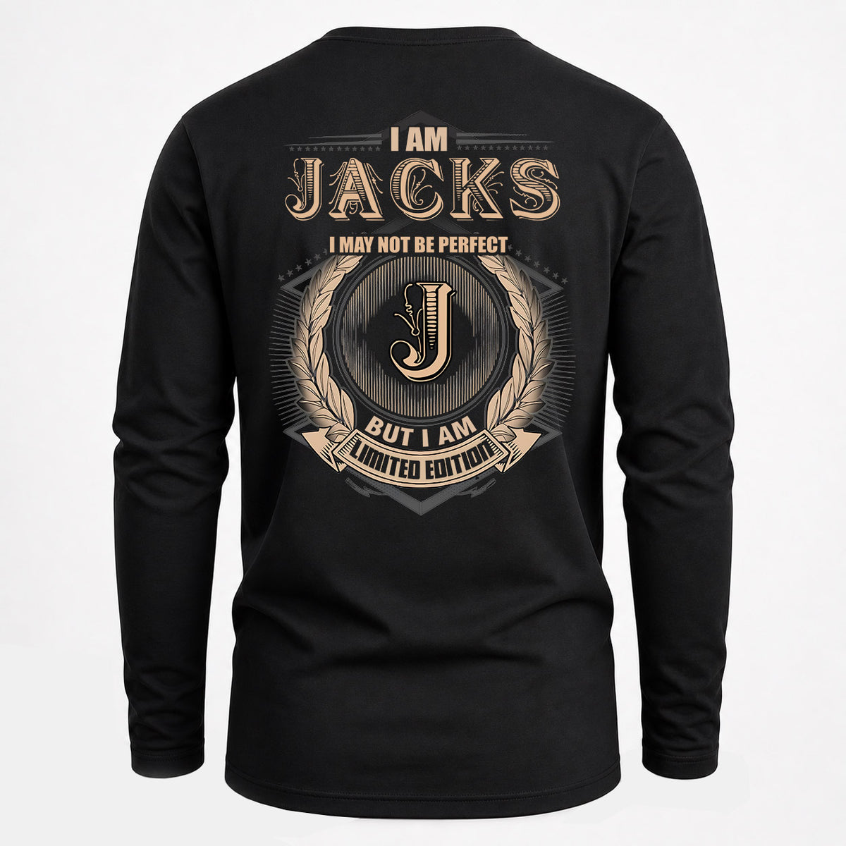 JACKS 2K-101–Personalized Name Quote Apparel “I Am NAME May Not Be Perfect But I Am Limited Edition”