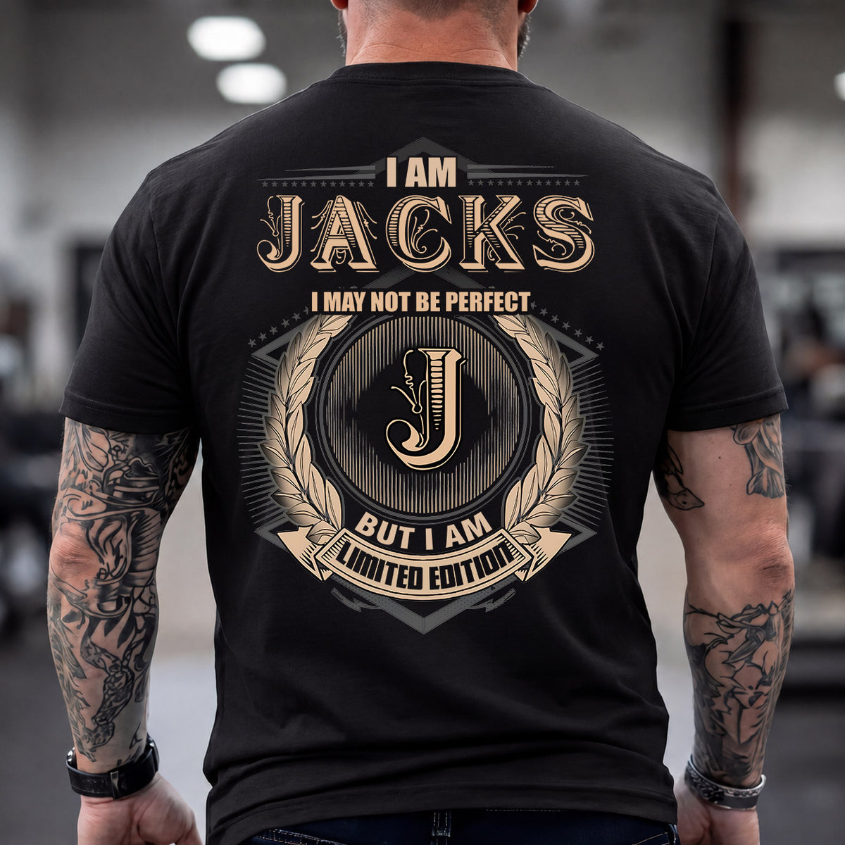 JACKS 2K-101–Personalized Name Quote Apparel “I Am NAME May Not Be Perfect But I Am Limited Edition”