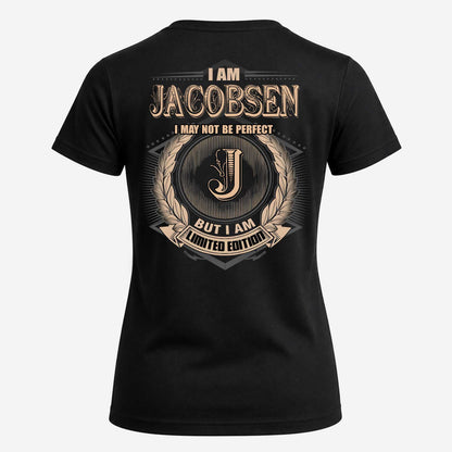 JACOBSEN 2K-101–Personalized Name Quote Apparel “I Am NAME May Not Be Perfect But I Am Limited Edition”