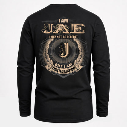 JAE 2K-101–Personalized Name Quote Apparel “I Am NAME May Not Be Perfect But I Am Limited Edition”