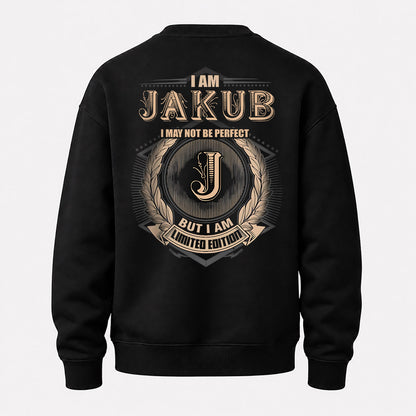 JAKUB 2K-101–Personalized Name Quote Apparel “I Am NAME May Not Be Perfect But I Am Limited Edition”