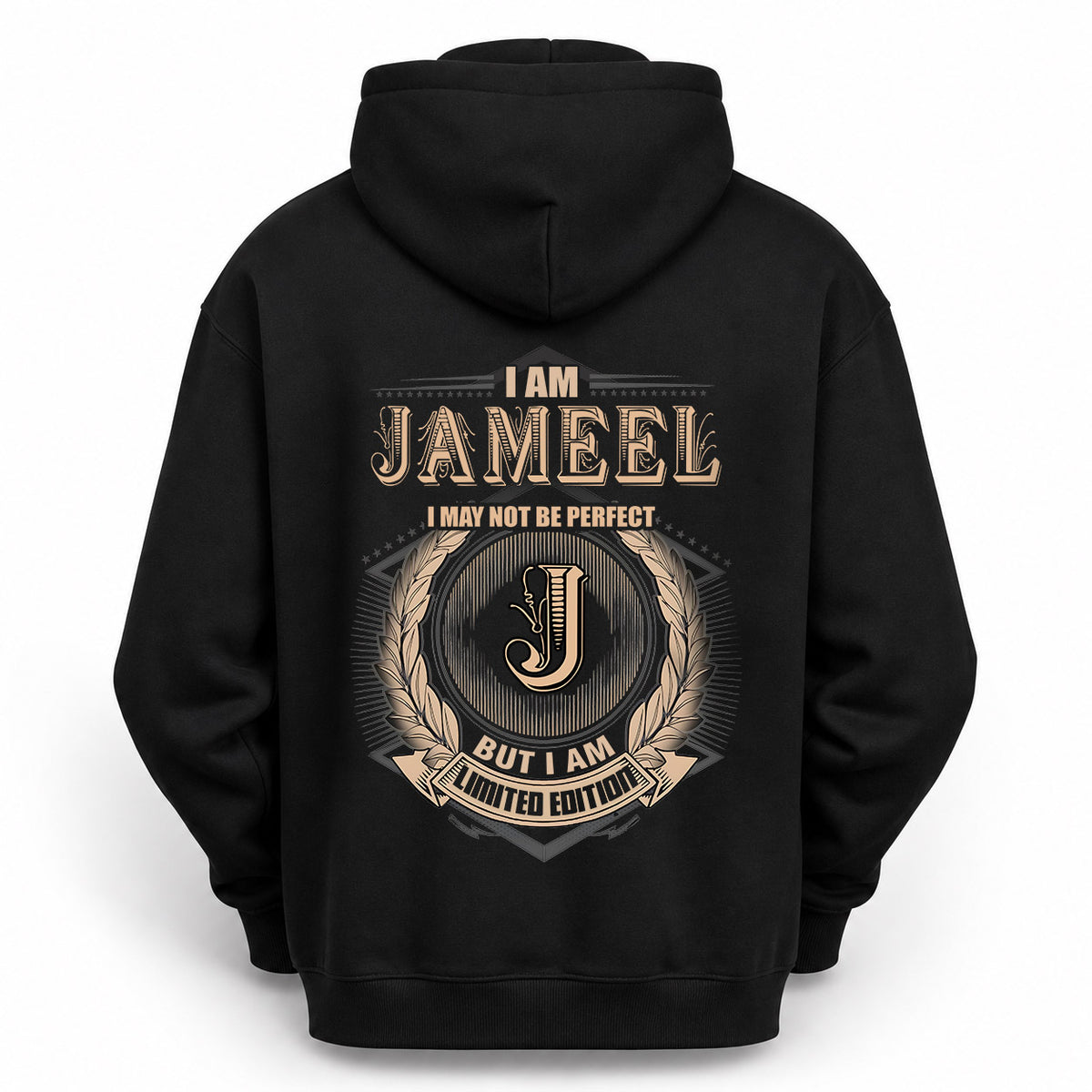 JAMEEL 2K-101–Personalized Name Quote Apparel “I Am NAME May Not Be Perfect But I Am Limited Edition”