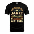 JANET TT898-K6-229 – Personalized Funny Camping Quote Apparel “The Adventure Begins When The WiFi Ends”