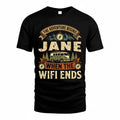 JANE TT898-K6-229 – Personalized Funny Camping Quote Apparel “The Adventure Begins When The WiFi Ends”