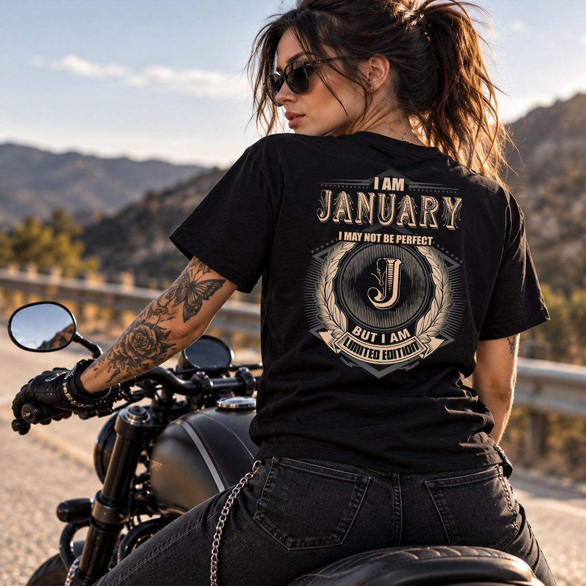 JANUARY 2K-101–Personalized Name Quote Apparel “I Am NAME May Not Be Perfect But I Am Limited Edition”