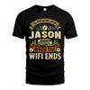 JASON TT898-K6-229 – Personalized Funny Camping Quote Apparel “The Adventure Begins When The WiFi Ends”