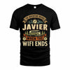 JAVIER TT898-K6-229 – Personalized Funny Camping Quote Apparel “The Adventure Begins When The WiFi Ends”