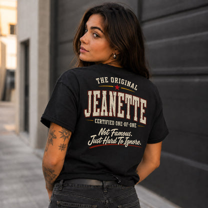 JEANETTE W65-F6-168 – Personalized Original Issue Apparel “The Original NAME Certified One-of-One"