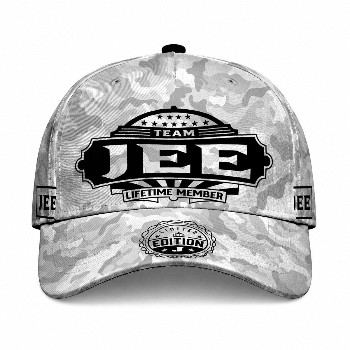 JEE TC01 HH79 Team Your Name Hat, Personalized Camo Baseball Cap, Custom Family Gift, Gift for Him Her