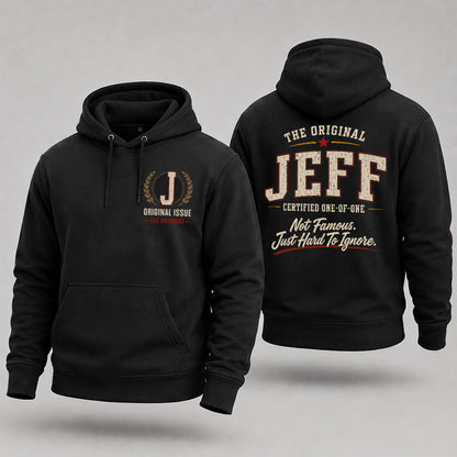 JEFF W65-F6-168 – Personalized Original Issue Apparel “The Original NAME Certified One-of-One"