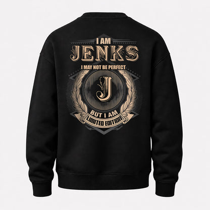 JENKS 2K-101–Personalized Name Quote Apparel “I Am NAME May Not Be Perfect But I Am Limited Edition”
