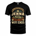 JENNA TT898-K6-229 – Personalized Funny Camping Quote Apparel “The Adventure Begins When The WiFi Ends”
