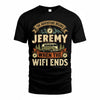 JEREMY TT898-K6-229 – Personalized Funny Camping Quote Apparel “The Adventure Begins When The WiFi Ends”