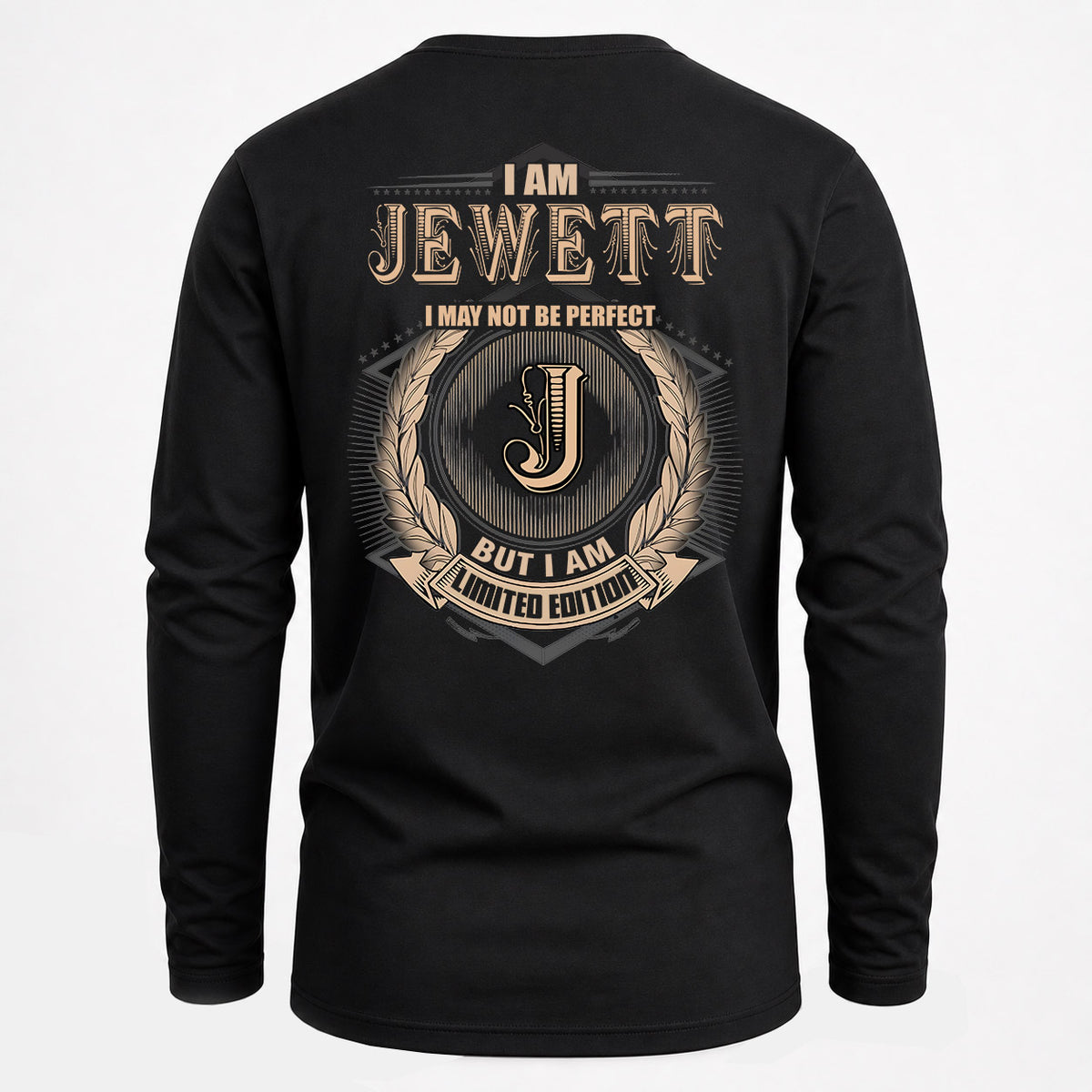 JEWETT 2K-101–Personalized Name Quote Apparel “I Am NAME May Not Be Perfect But I Am Limited Edition”