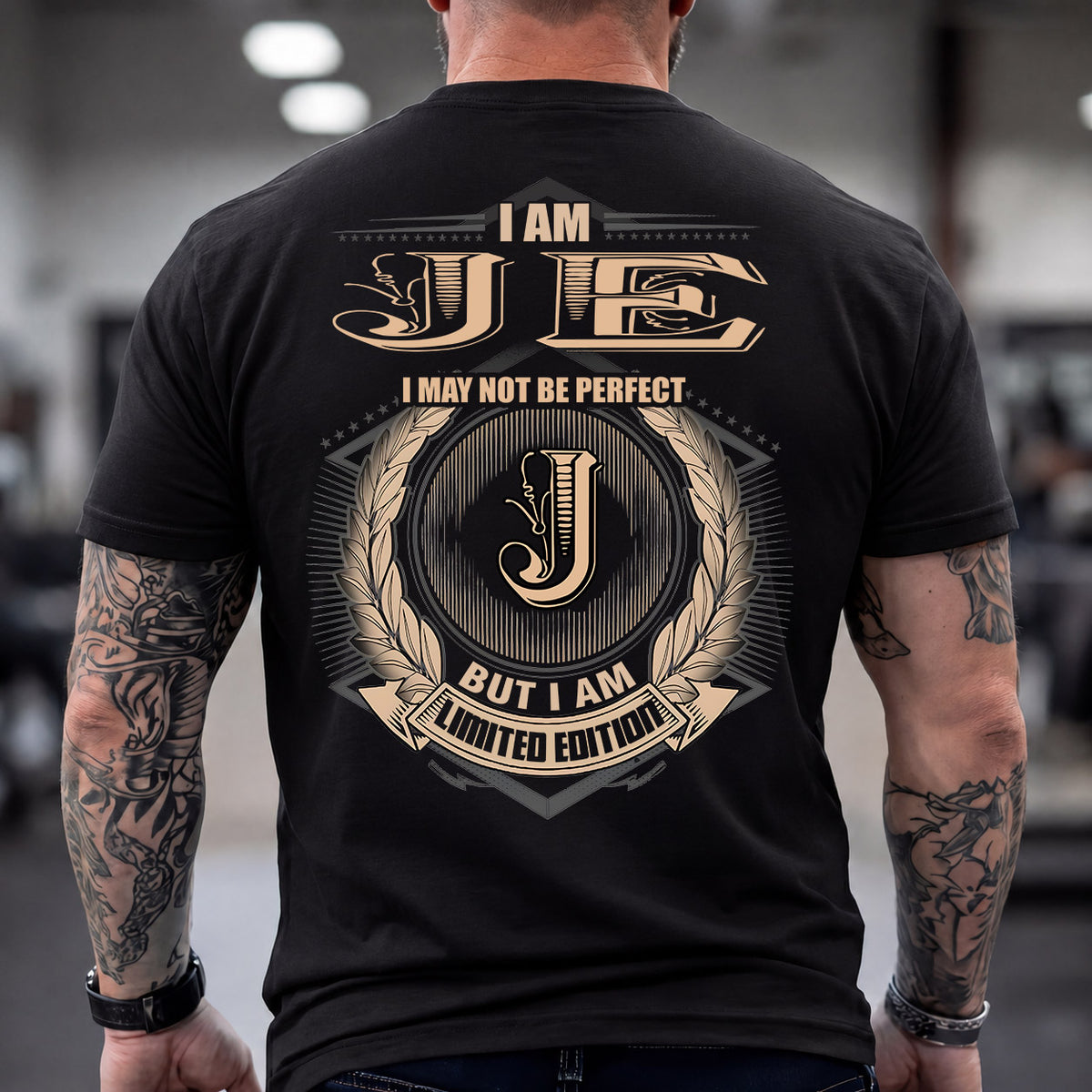 JE 2K-101–Personalized Name Quote Apparel “I Am NAME May Not Be Perfect But I Am Limited Edition”