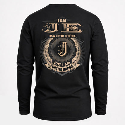 JE 2K-101–Personalized Name Quote Apparel “I Am NAME May Not Be Perfect But I Am Limited Edition”