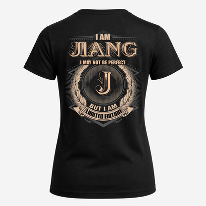 JIANG 2K-101–Personalized Name Quote Apparel “I Am NAME May Not Be Perfect But I Am Limited Edition”