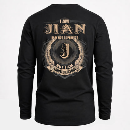 JIAN 2K-101–Personalized Name Quote Apparel “I Am NAME May Not Be Perfect But I Am Limited Edition”