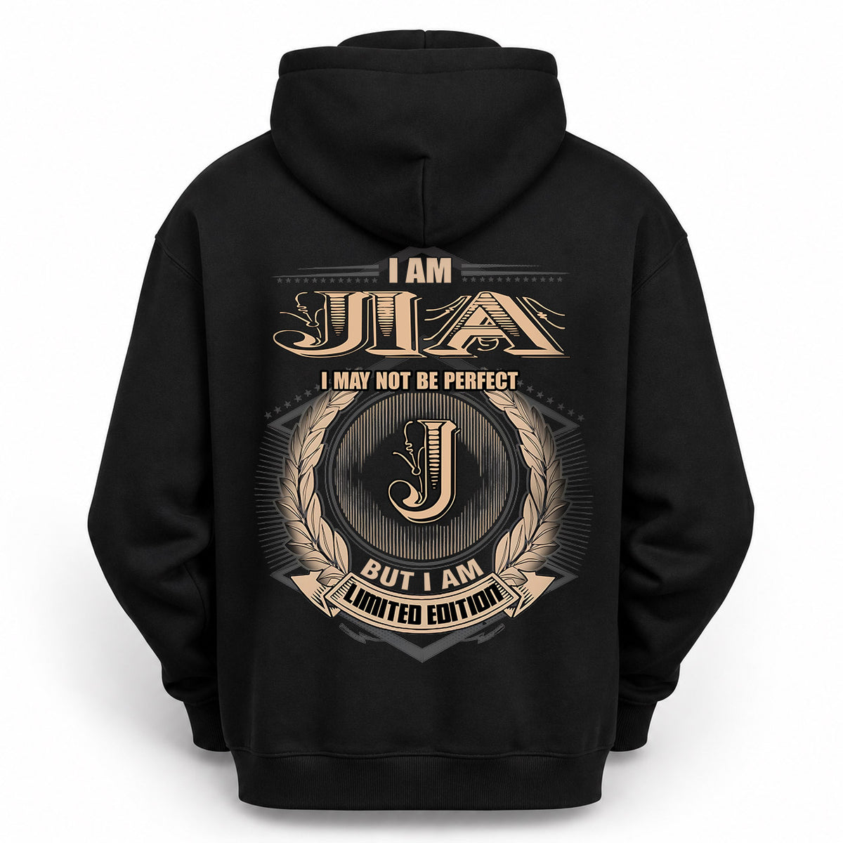 JIA 2K-101–Personalized Name Quote Apparel “I Am NAME May Not Be Perfect But I Am Limited Edition”