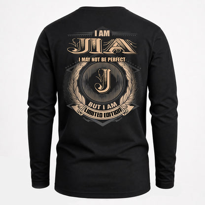 JIA 2K-101–Personalized Name Quote Apparel “I Am NAME May Not Be Perfect But I Am Limited Edition”