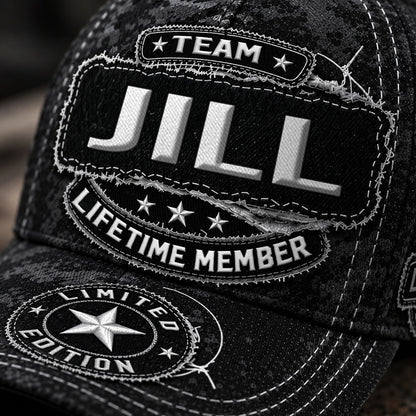 JILL TC03 HH79  Personalized Black Camo Baseball Cap, Custom Name Family Hat