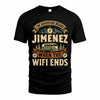 JIMENEZ TT898-K6-229 – Personalized Funny Camping Quote Apparel “The Adventure Begins When The WiFi Ends”