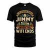 JIMMY TT898-K6-229 – Personalized Funny Camping Quote Apparel “The Adventure Begins When The WiFi Ends”