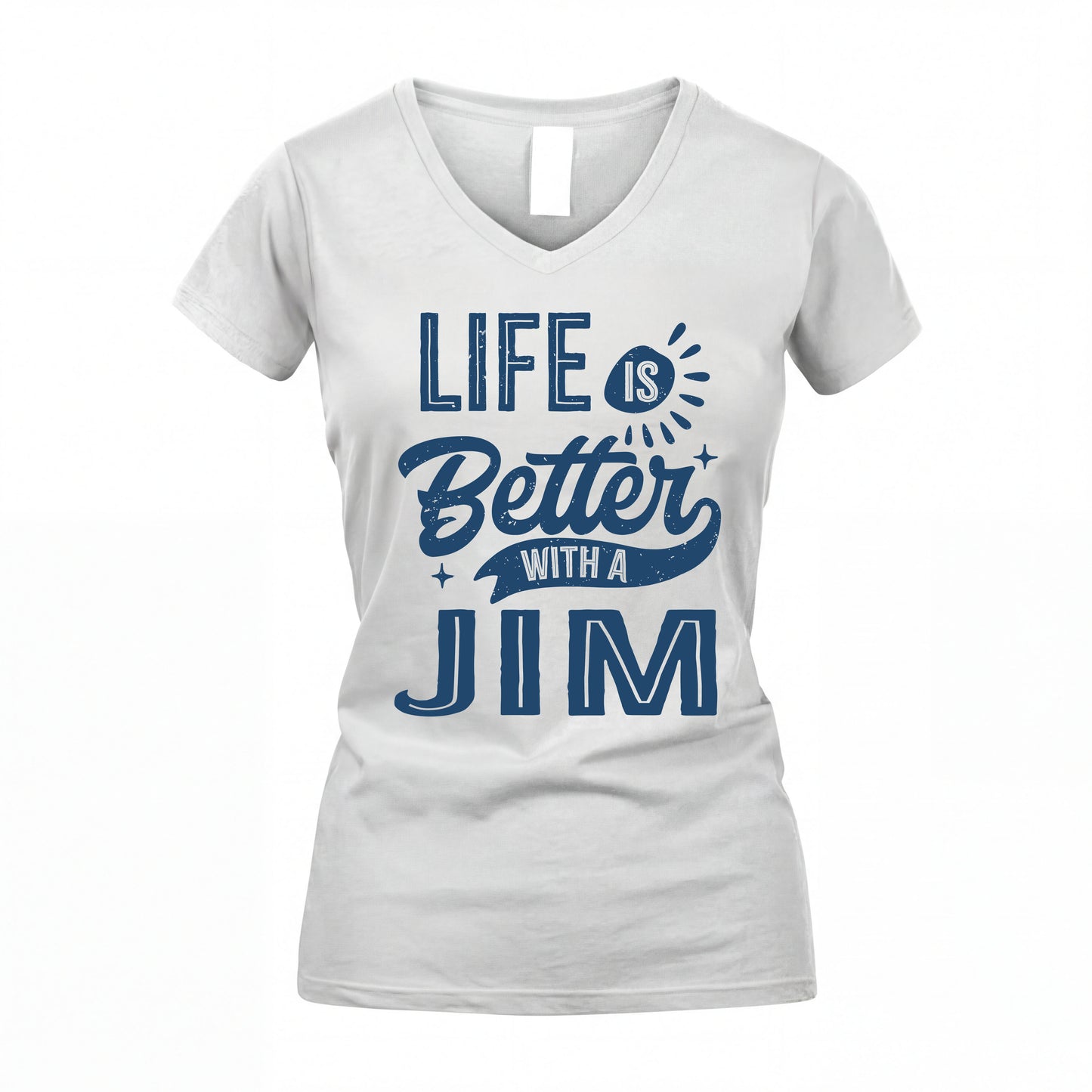 JIM HH88-K2–Personalized Name Quote T-Shirt Life Is Better With Unisex Gift