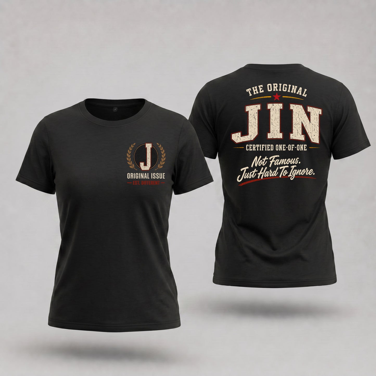 JIN W65-F6-168 – Personalized Original Issue Apparel “The Original NAME Certified One-of-One"