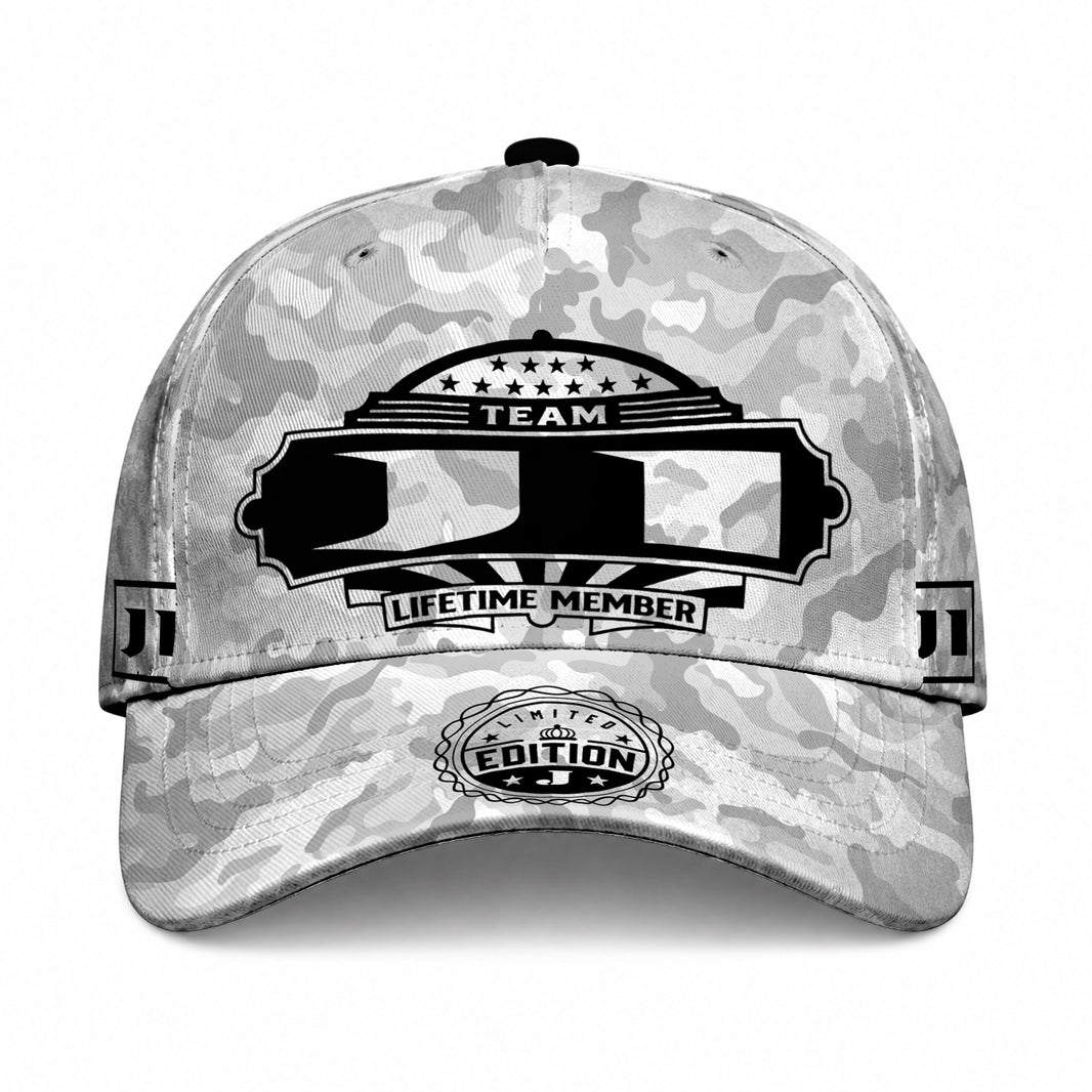 JI TC01 HH79 Team Your Name Hat, Personalized Camo Baseball Cap, Custom Family Gift, Gift for Him Her