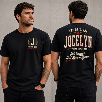 JOCELYN W65-F6-168 – Personalized Original Issue Apparel “The Original NAME Certified One-of-One"