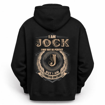 JOCK 2K-101–Personalized Name Quote Apparel “I Am NAME May Not Be Perfect But I Am Limited Edition”