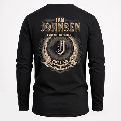 JOHNSEN 2K-101–Personalized Name Quote Apparel “I Am NAME May Not Be Perfect But I Am Limited Edition”