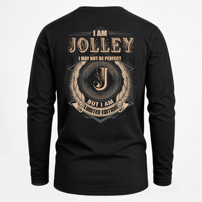 JOLLEY 2K-101–Personalized Name Quote Apparel “I Am NAME May Not Be Perfect But I Am Limited Edition”