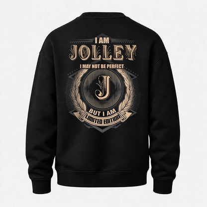 JOLLEY 2K-101–Personalized Name Quote Apparel “I Am NAME May Not Be Perfect But I Am Limited Edition”