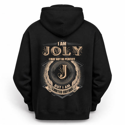 JOLY 2K-101–Personalized Name Quote Apparel “I Am NAME May Not Be Perfect But I Am Limited Edition”