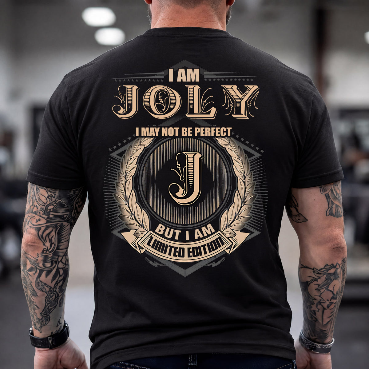 JOLY 2K-101–Personalized Name Quote Apparel “I Am NAME May Not Be Perfect But I Am Limited Edition”