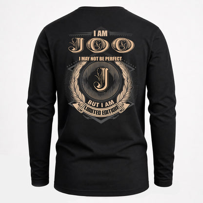 JOO 2K-101–Personalized Name Quote Apparel “I Am NAME May Not Be Perfect But I Am Limited Edition”