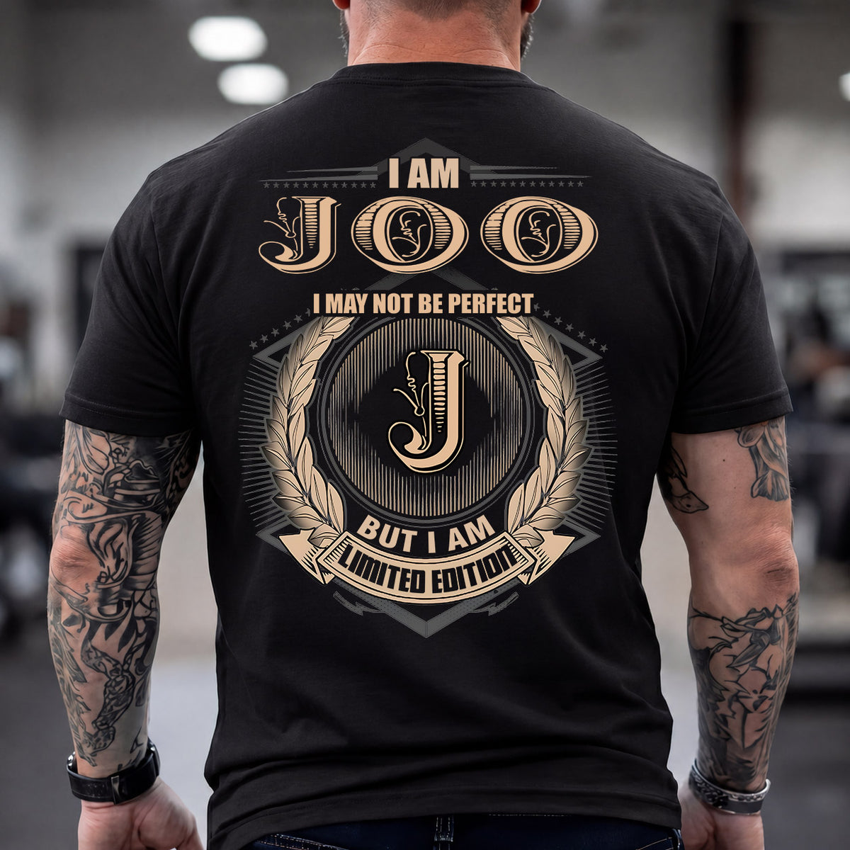 JOO 2K-101–Personalized Name Quote Apparel “I Am NAME May Not Be Perfect But I Am Limited Edition”