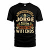 JORGE TT898-K6-229 – Personalized Funny Camping Quote Apparel “The Adventure Begins When The WiFi Ends”