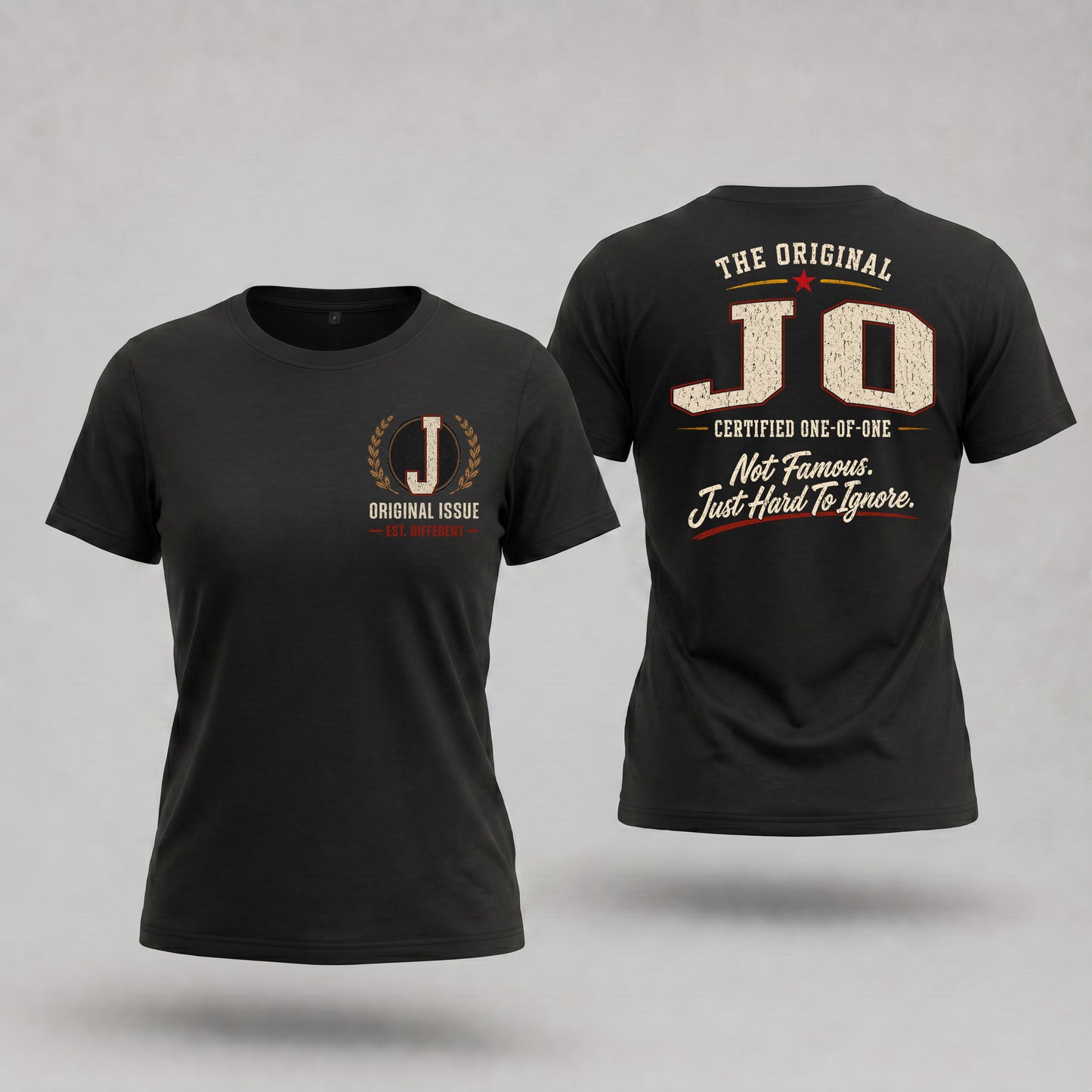 JO W65-F6-168 – Personalized Original Issue Apparel “The Original NAME Certified One-of-One"