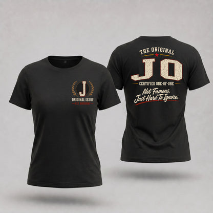 JO W65-F6-168 – Personalized Original Issue Apparel “The Original NAME Certified One-of-One"
