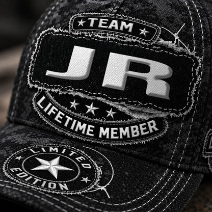 JR TC03 HH79  Personalized Black Camo Baseball Cap, Custom Name Family Hat